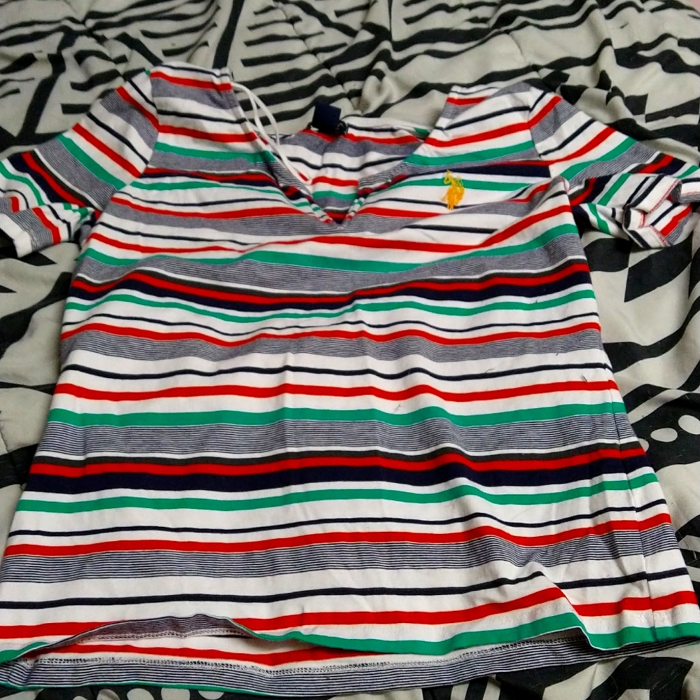 Cropped polo shirt